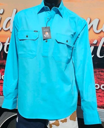"Outback" WINTON Blue Men's Work Shirt