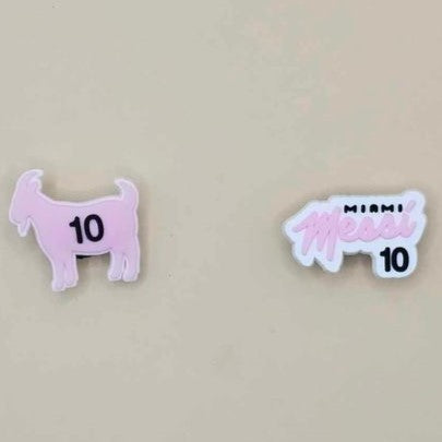 MESSI THE GOAT 2 pack croc charms