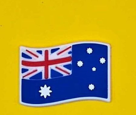 AUSTRALIAN FLAG CROC CHARM