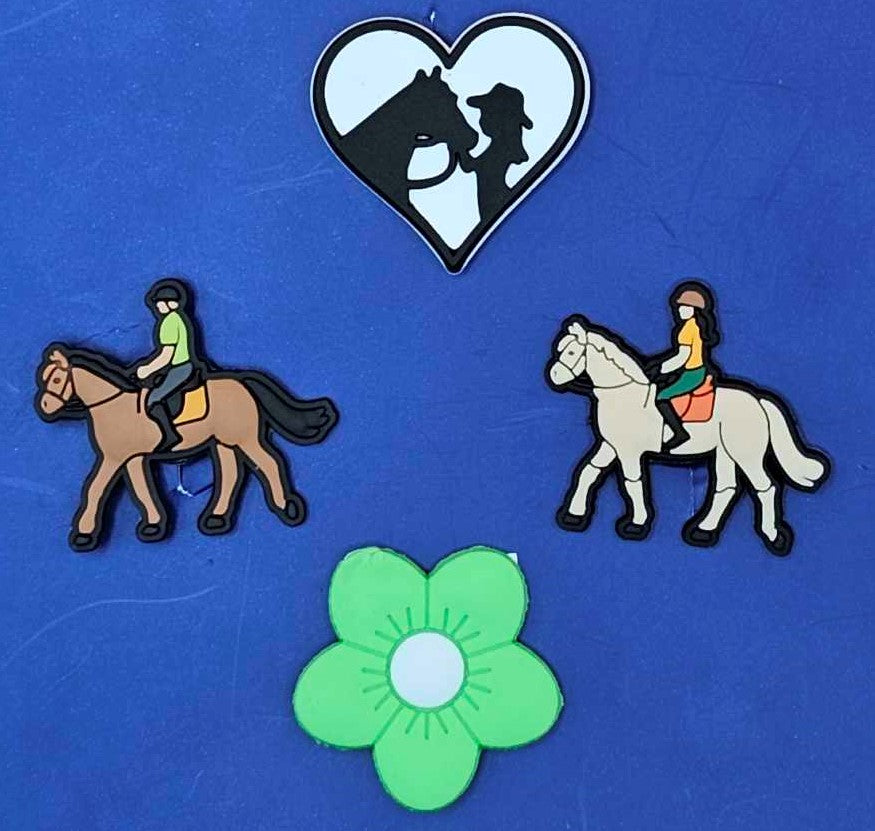 HORSE RIDING 4 PACK OF CHARMS